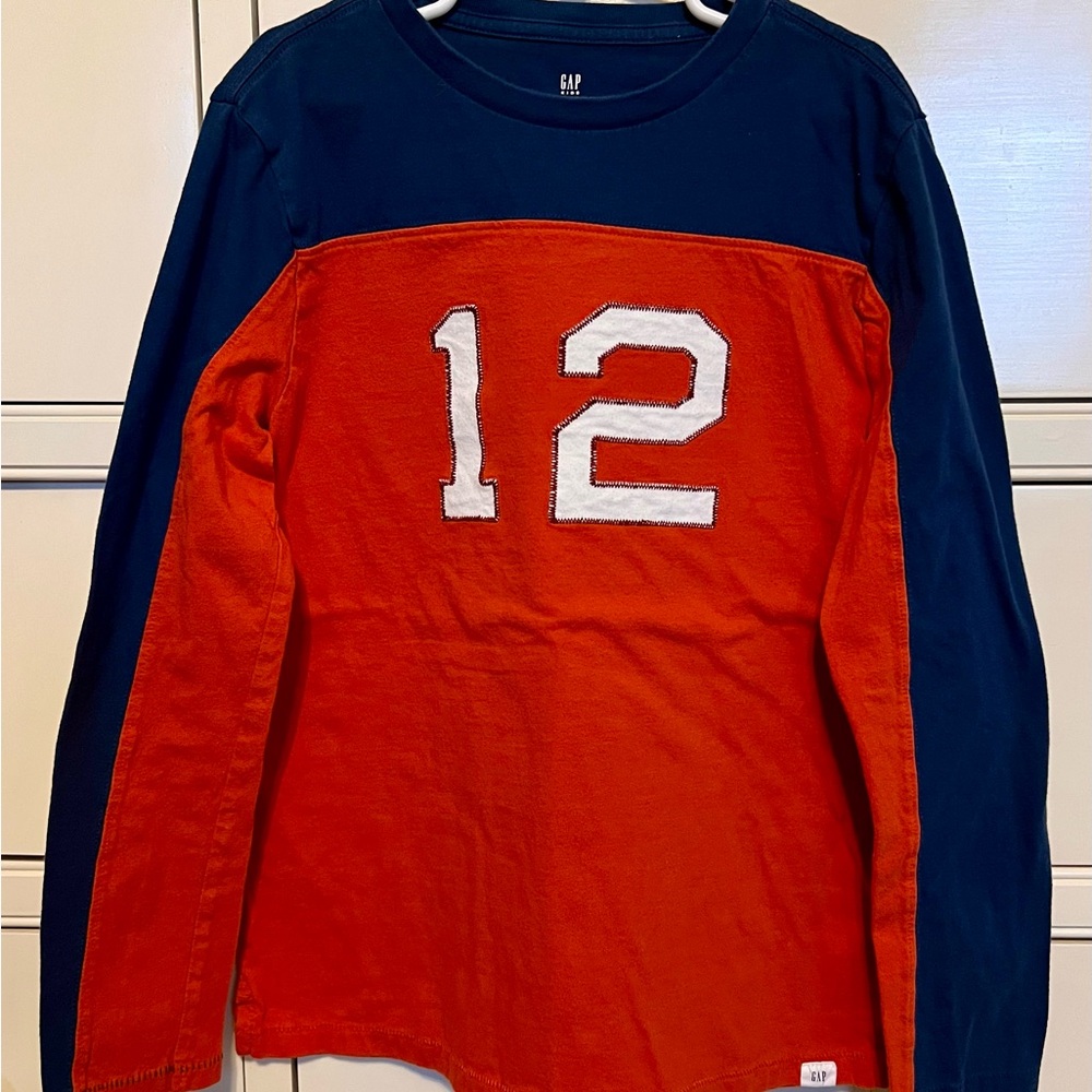 GAP Kids Navy and Orange Shirt